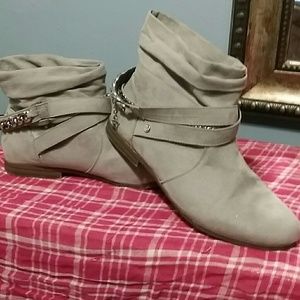 Silver Suede Juicy Couture Booties